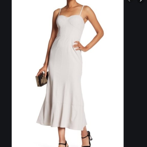 Vera Wang White Spaghetti Strap Dress - Picture 1 of 6